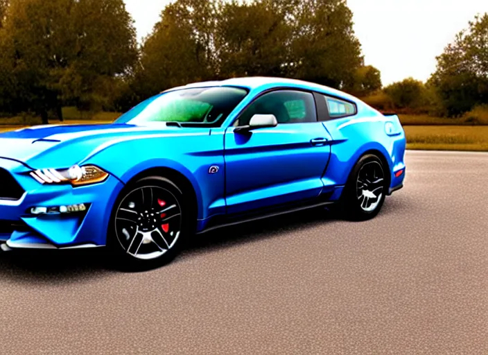 A photograph of a 2025 Ford Mustang station wagon OpenArt