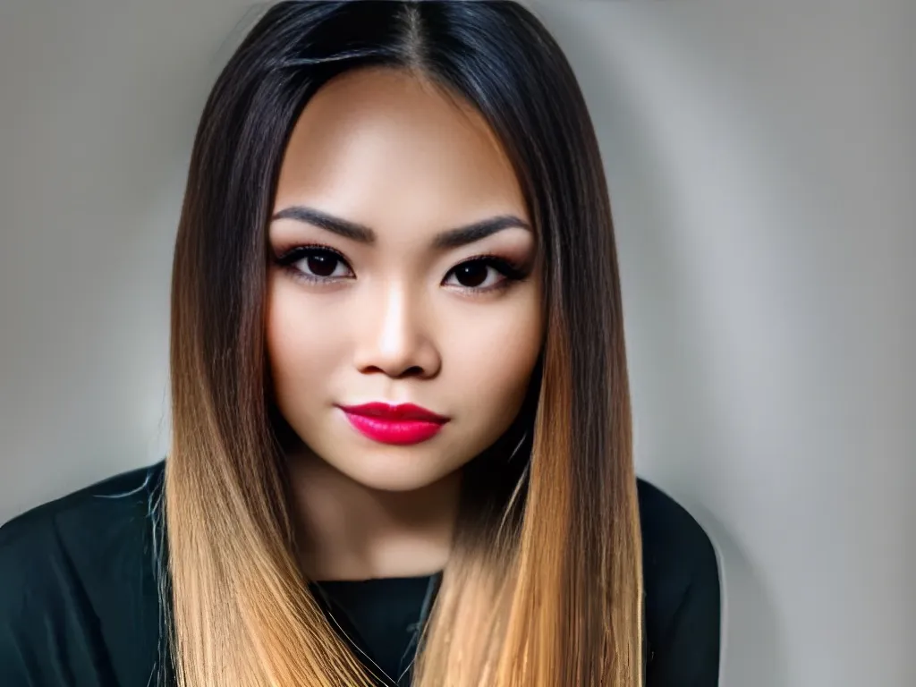 Photo Realistic Portrait Of A Beautiful Filipina Wom