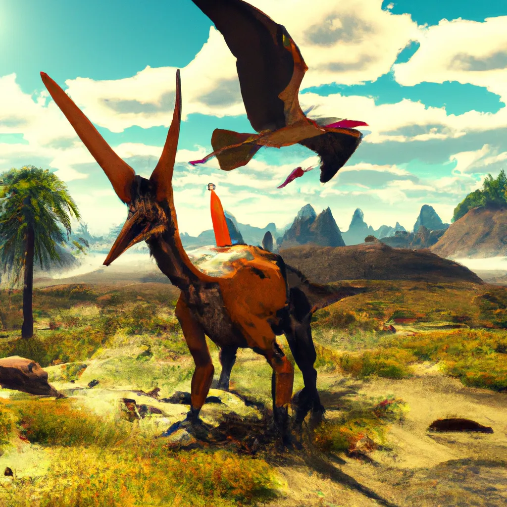 a dinosaur that is a chimera of Pterosaur with touca... OpenArt