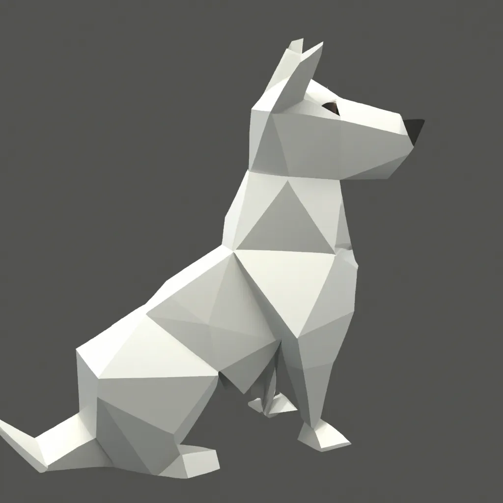 Low Poly 3D Render of a dog | OpenArt