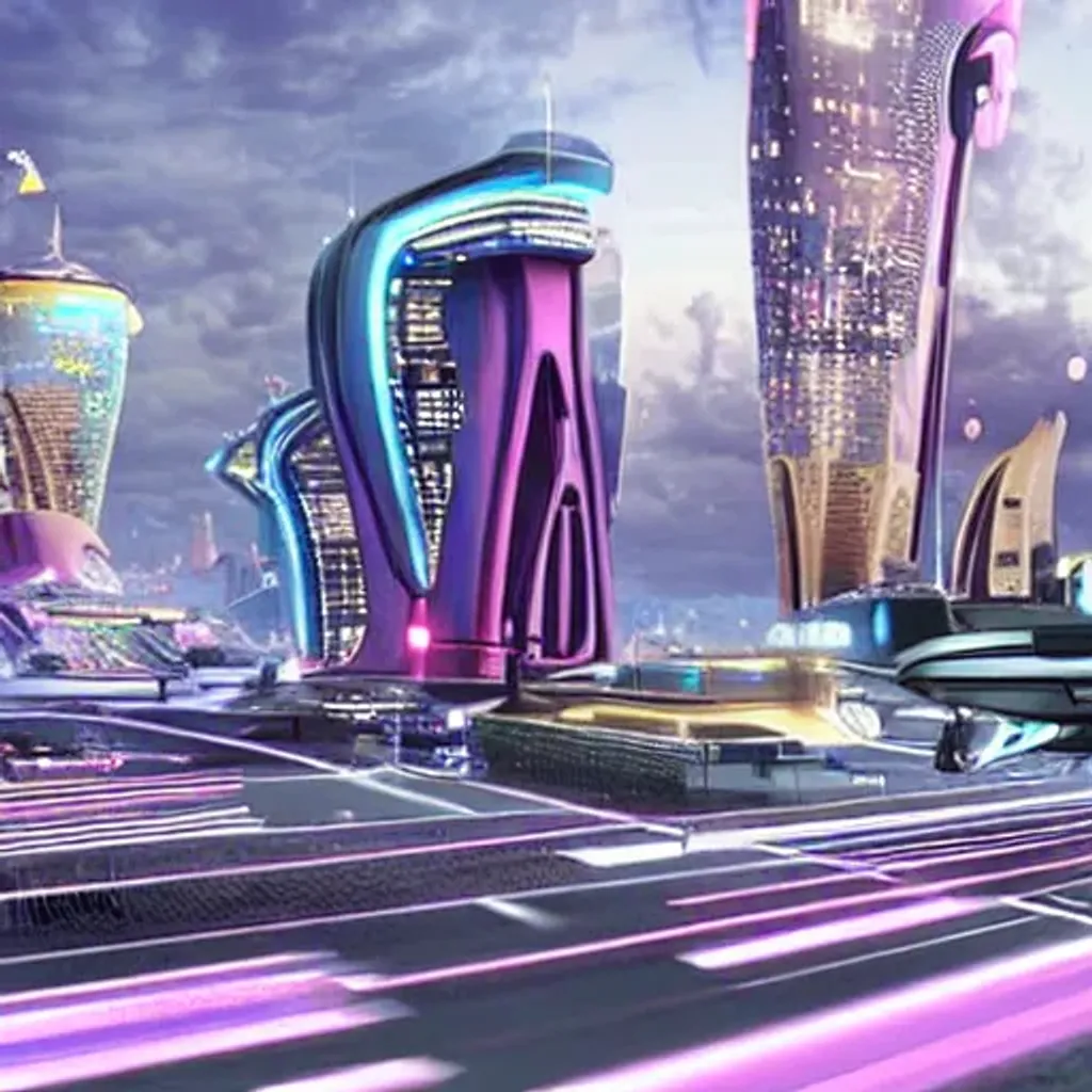 A city in the future where everybody is happy and th... | OpenArt