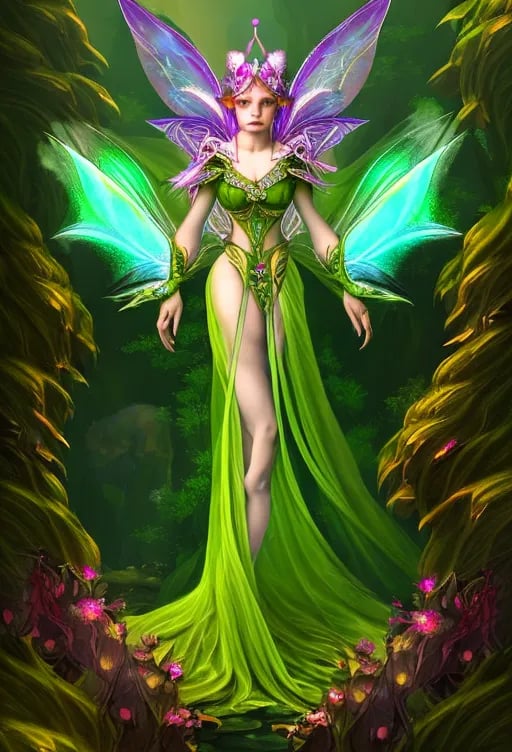 full body fairy goddess!! plant metamorphosis, perfe... | OpenArt