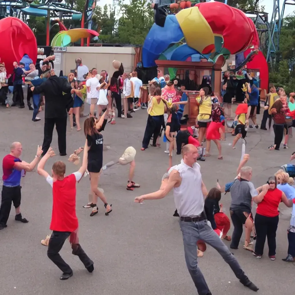 The Six Flags guy dancing. | OpenArt