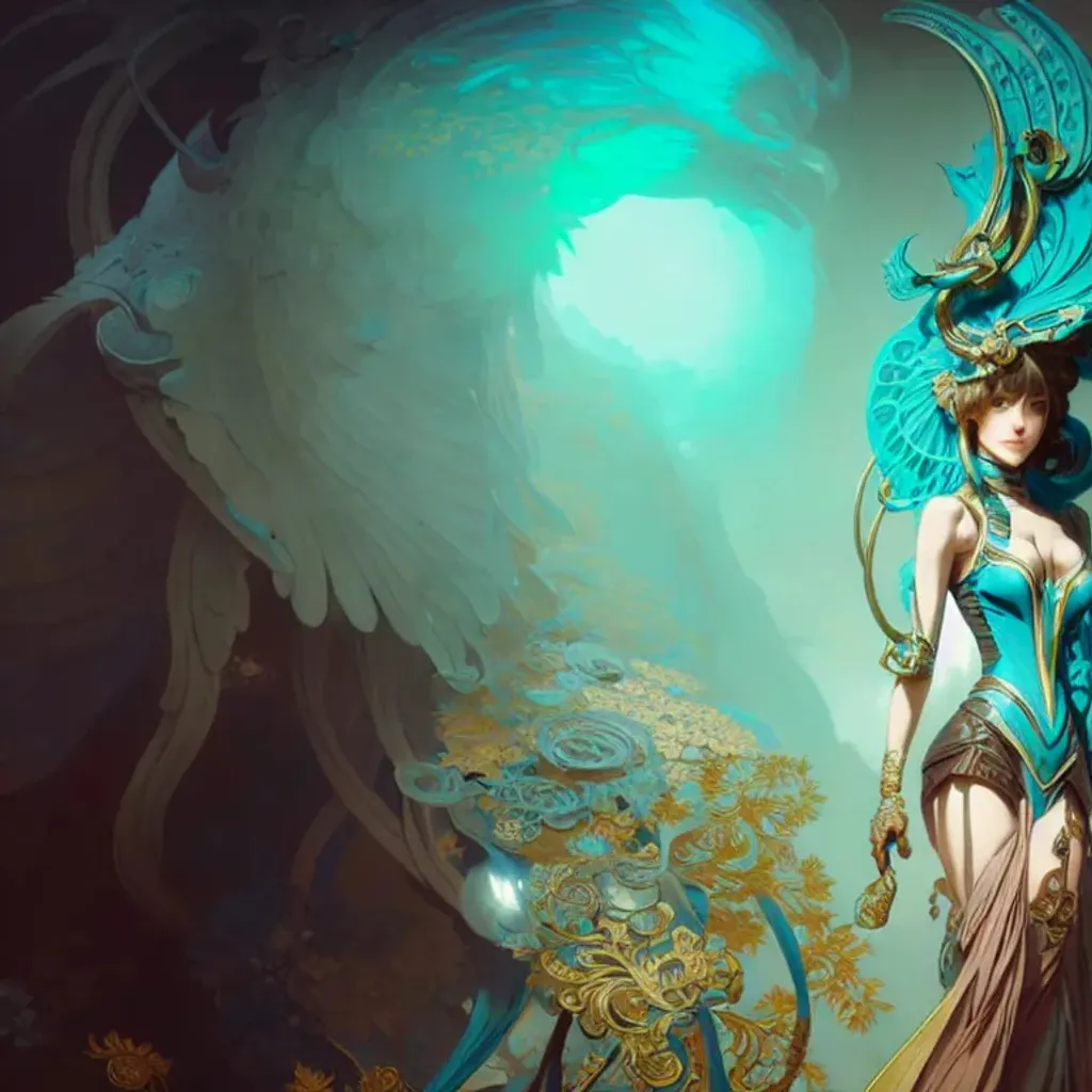 Prompt: cyan and brown tones, insanely detailed and intricate, hypermaximalist, elegant, ornate, hyper realistic, anime, dramatic, digital painting, artstation, smooth, sharp focus, illustration, art by artgerm and greg rutkowski and alphonse mucha