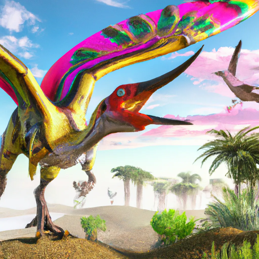 a dinosaur that is a chimera of Pterosaur with touca... OpenArt