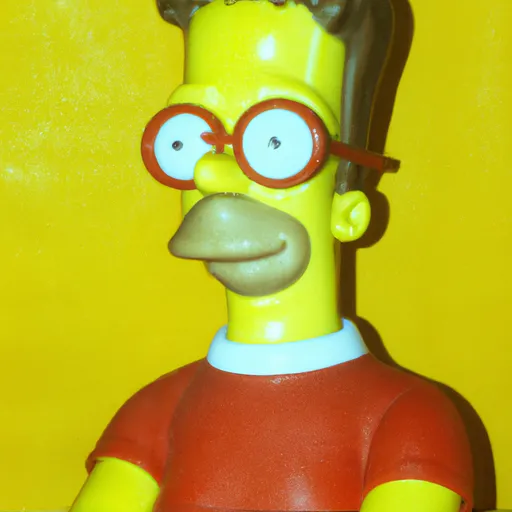 Prompt: A studio film photographic portrait of a nerdy bart from The Simpsons (1990), that was shot in a studio captured on a television, (1973)
red/yellow daytime photo