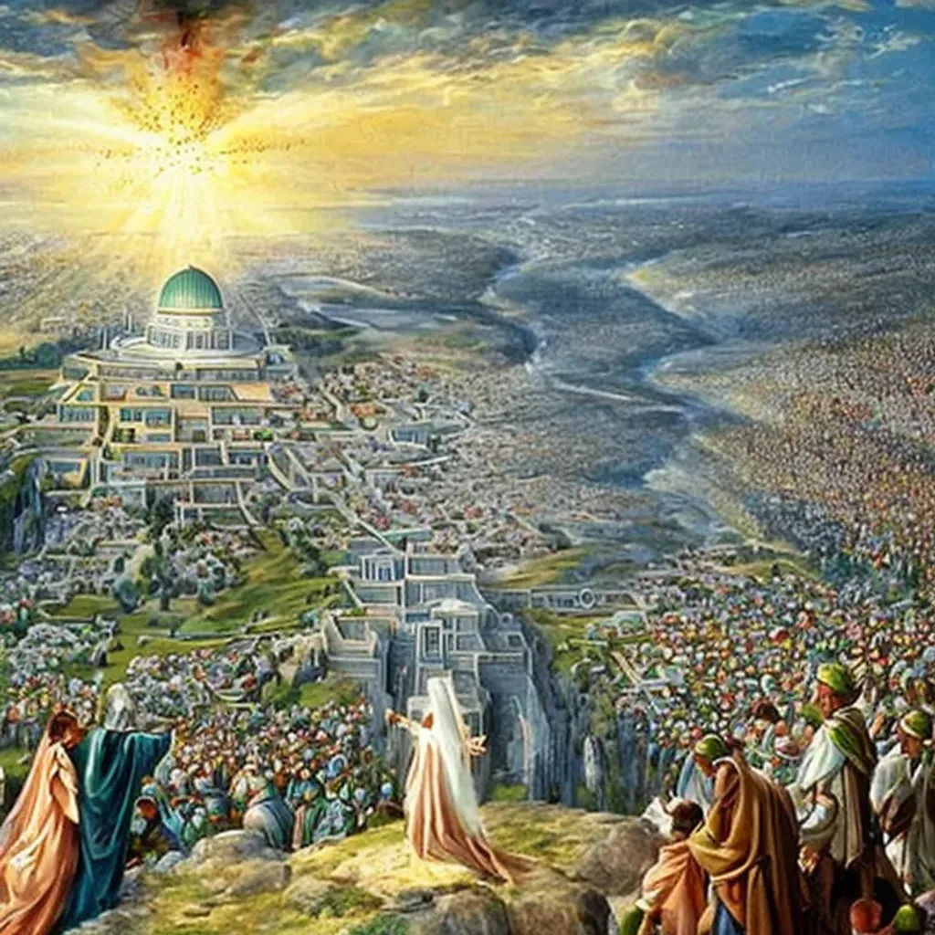 Draw highly detailed new Jerusalem … And I saw the h... OpenArt