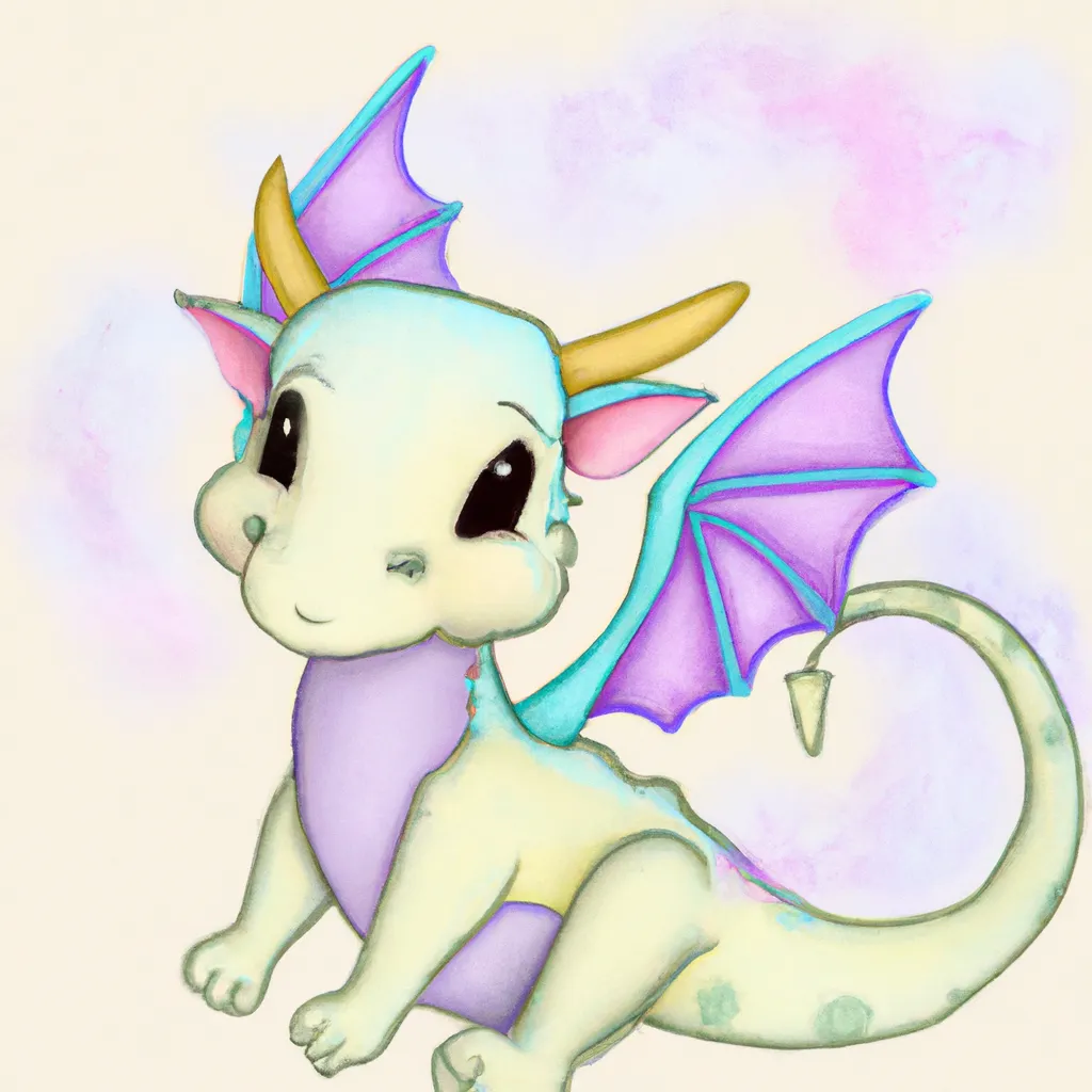 Prompt: cute fairy dragon fantasy art