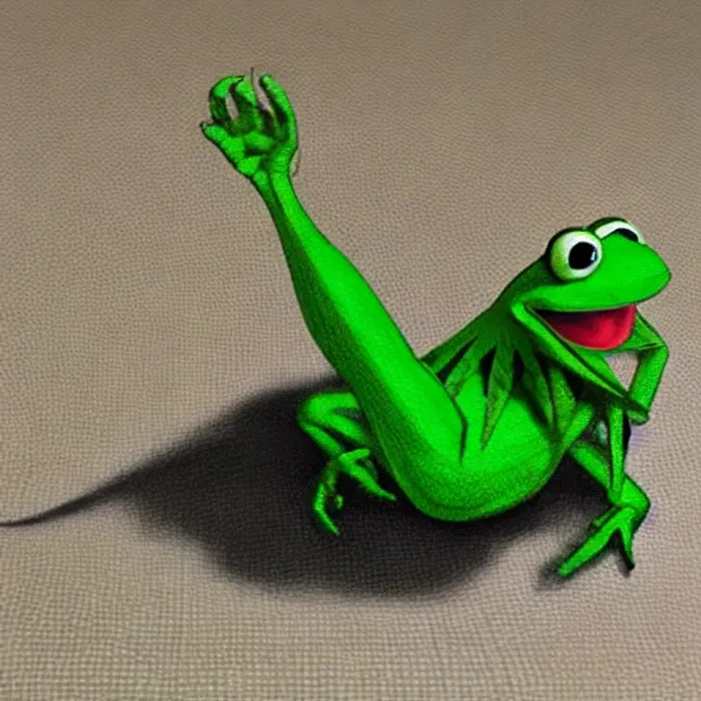 Prompt: Evil Russian Kermit the frog, hyper realistic, 3d, intricate detail