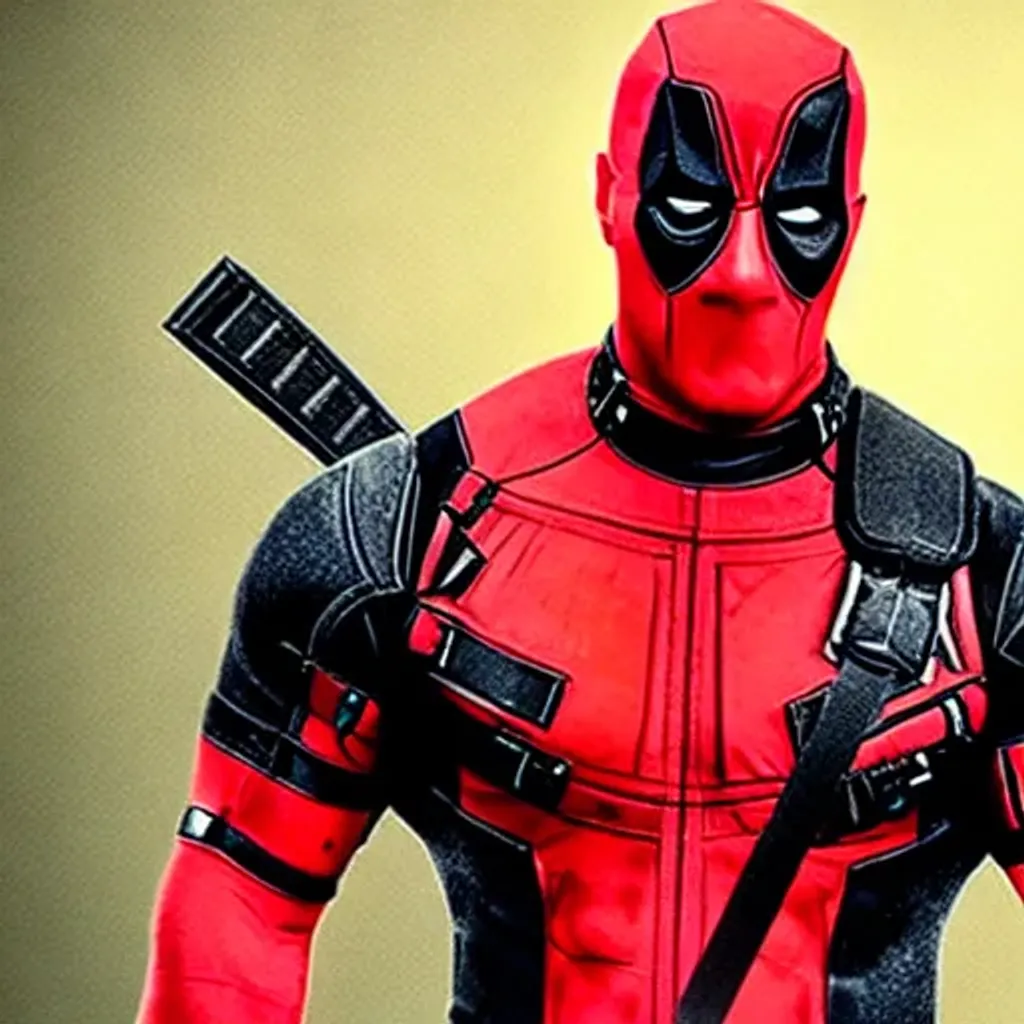 Prompt: Dwayne the rock johnson as Deadpool