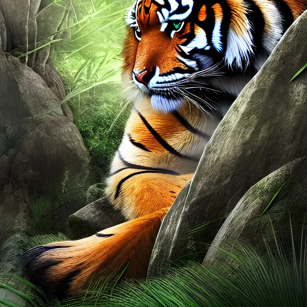 Fantasy Tiger 3D Art · Creative Fabrica