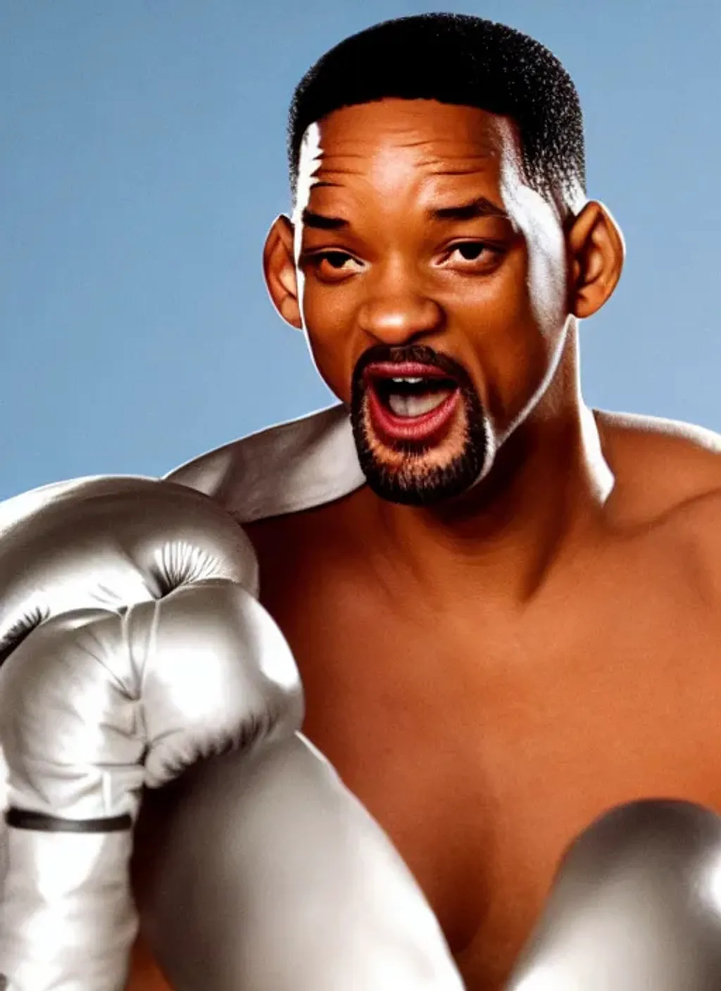 Prompt: Will Smith punching a beehive