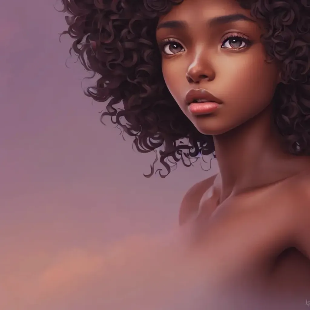 8k closeup portrait of a melanin dark brown skin gir... | OpenArt