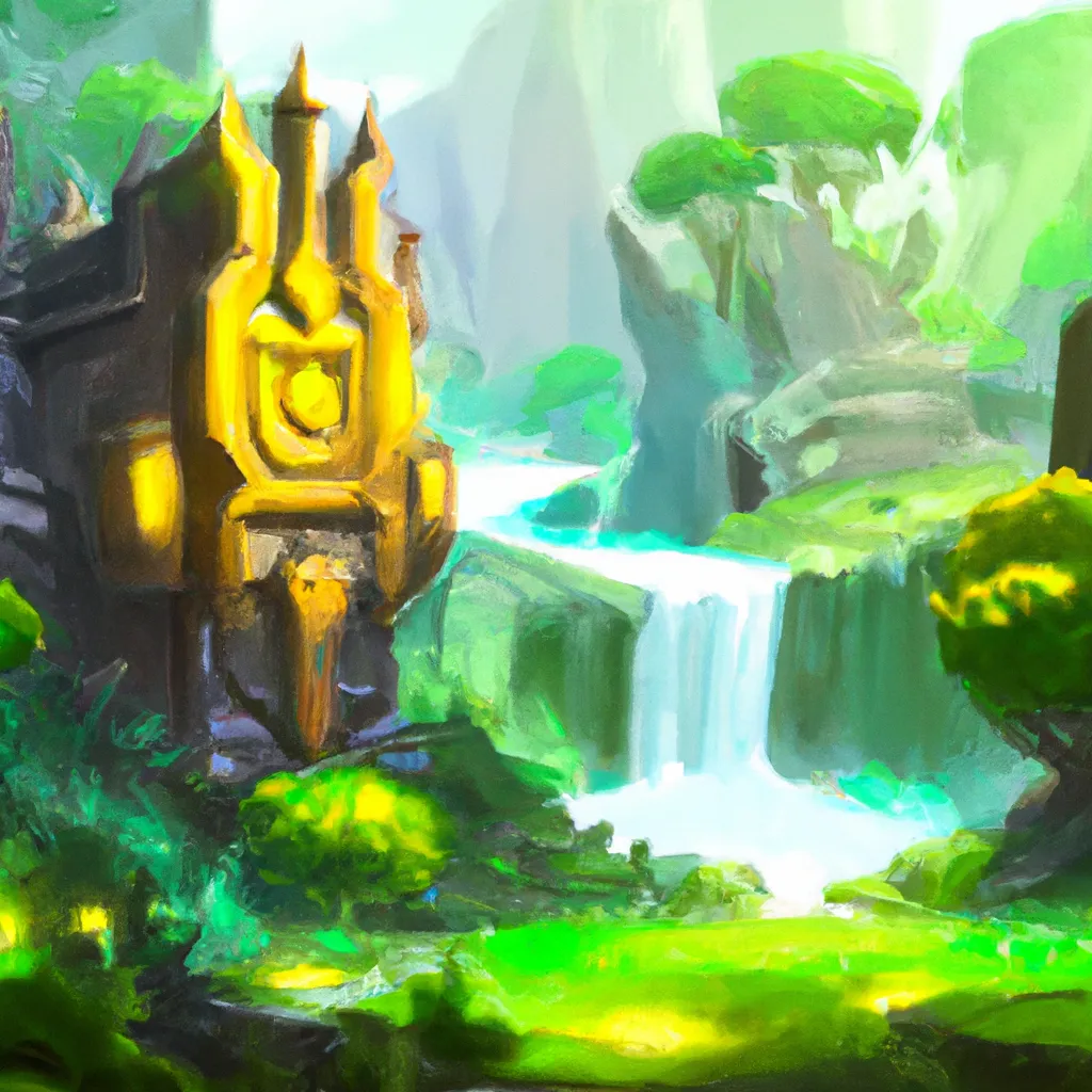 Prompt: hyperrealist detailed landscape background, game item icon, 2d game asset, World of Warcraft, Guild Wars 2, digital hand painting concept art