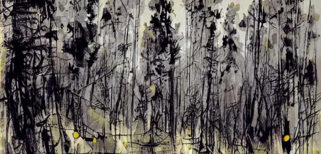 Prompt: forest by ashley wood