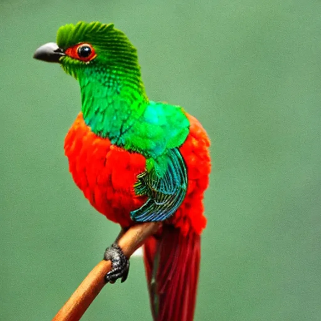 Prompt: Quetzal bird, emerald