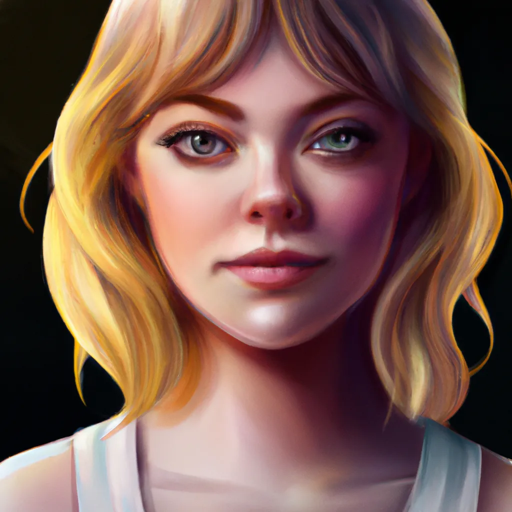 Prompt: Portrait of Emma Ston, in the style of Anna Dittmann, Photorealistic, studio lighting 