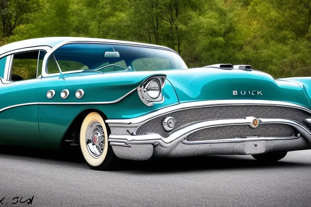 Prompt: A picture of the 1956 Buick Special Dragon style, 4k, high resolution, intricate detail, car photography
