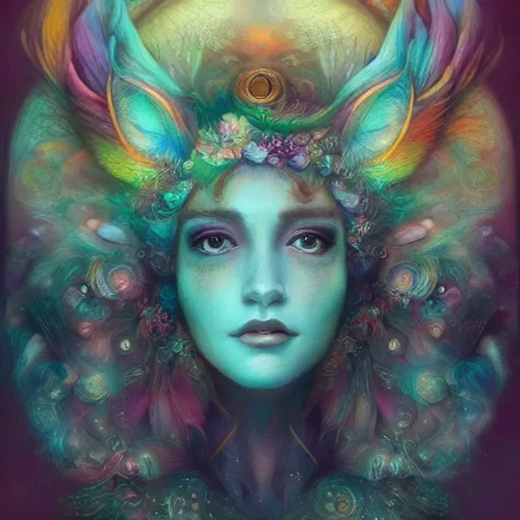 hyper detailed, Rainbow Space Elf Goddess, Deer-Infl... | OpenArt