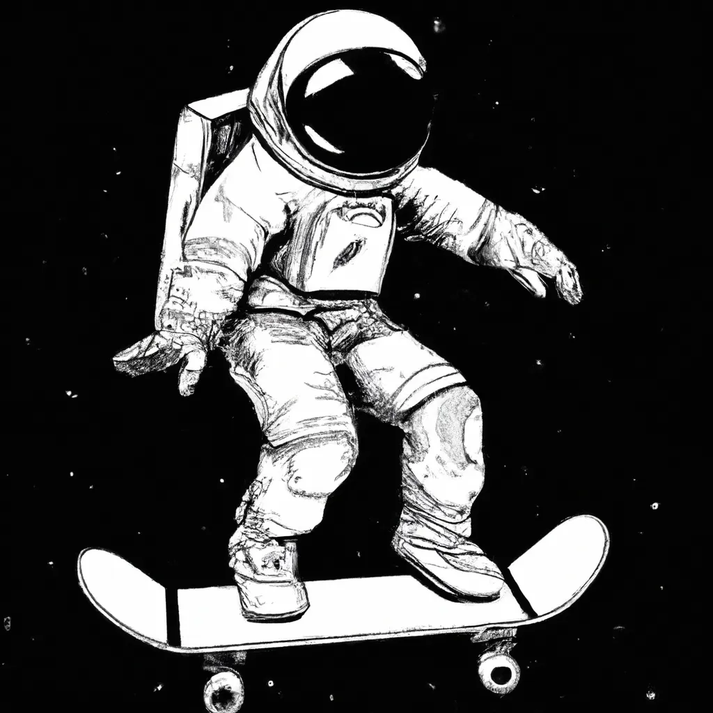 Prompt: astronaut riding a skateboard