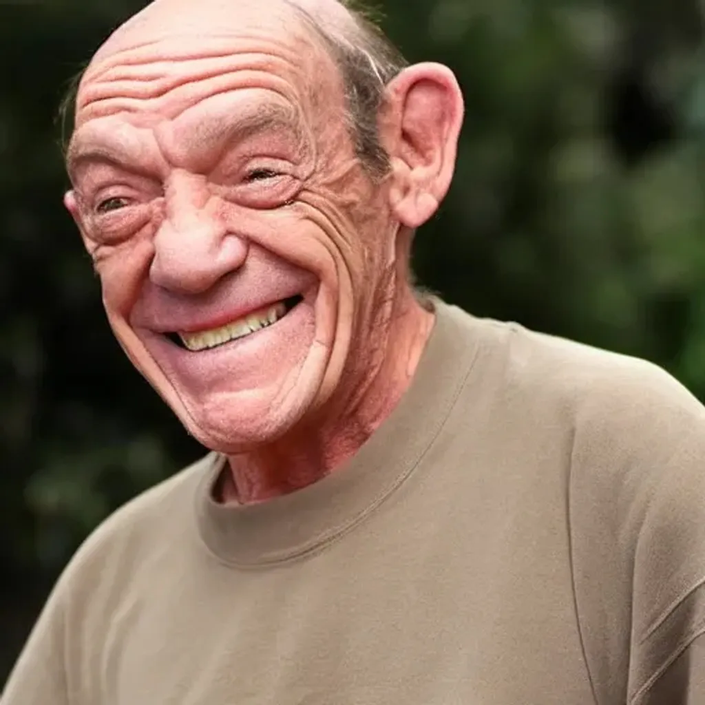 Prompt: hector salamanca smiling