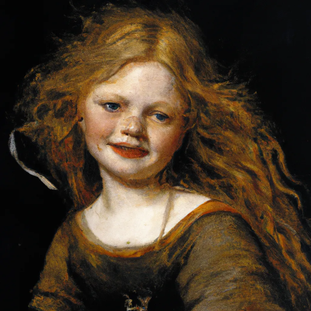 Prompt: Viking Girl With Messy Hair, Sweden, 1523, by Peter Paul Rubens