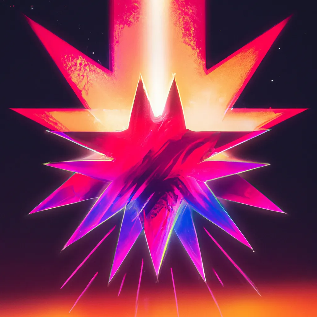 Prompt: synthwave digital art, exploding star, aliens