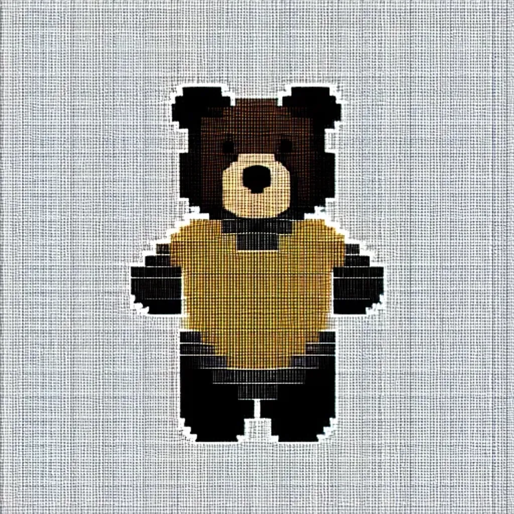 pixel art, full body pixel portrait, bear, centered,... | OpenArt