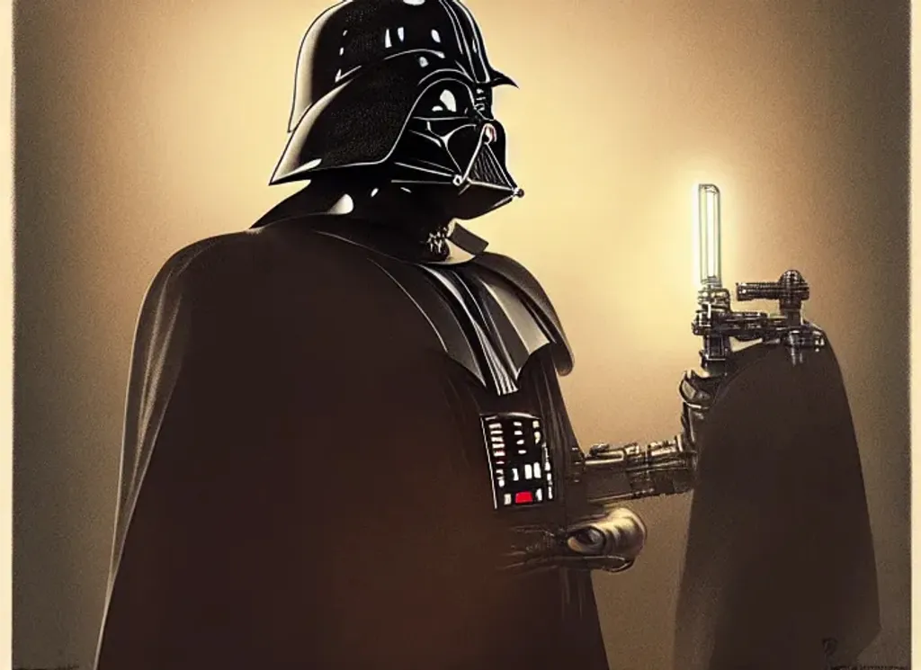 Prompt: Steampunk Darth Vader, intricate Three-point lighting portrait, by Ching Yeh and Greg Rutkowski, detailed cyberpunk in the style of GitS 1995