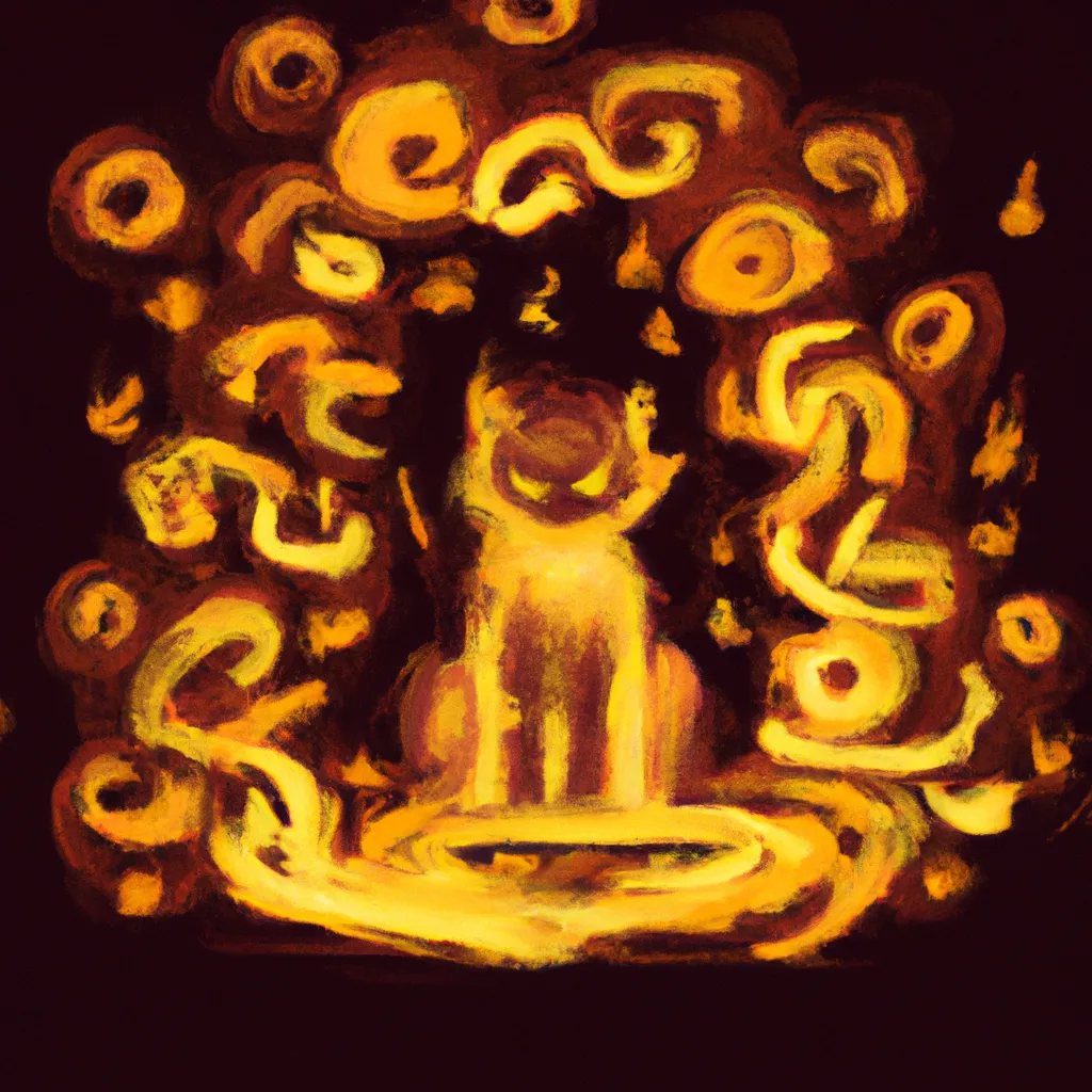 Prompt: Cat on Fire, Magic cat