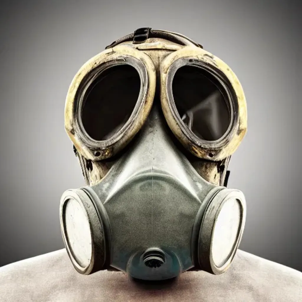 Prompt: Gas mask decaying 