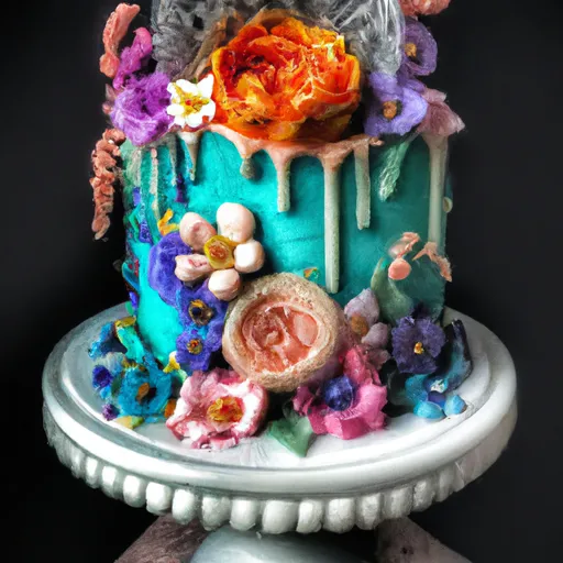 Prompt: Maximalism cake, digital art