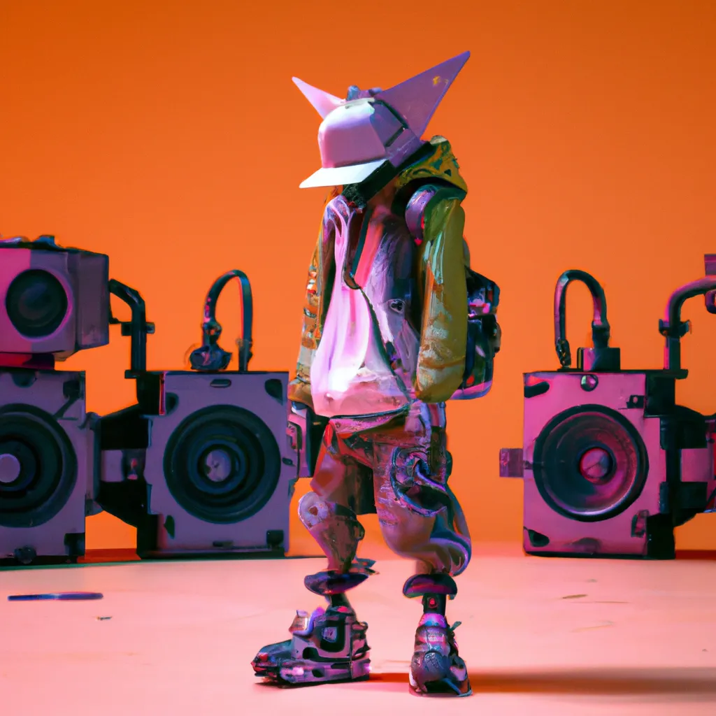 Prompt: flcl fighter wearing streetwear with big head vintage robot mask and fisher cap, headphones, feet wearing sneakers, cool, Astral realm ruins environment, very detailed robot full-body with symmetrical eyes, animal head, leds, cinematic lighting, amazing composition , 3d octane render, unreal engine, hyper realistic, soft illumination, trending artstation, environmental concept art, all in grey, trending on ArtStation, , cinematic lighting