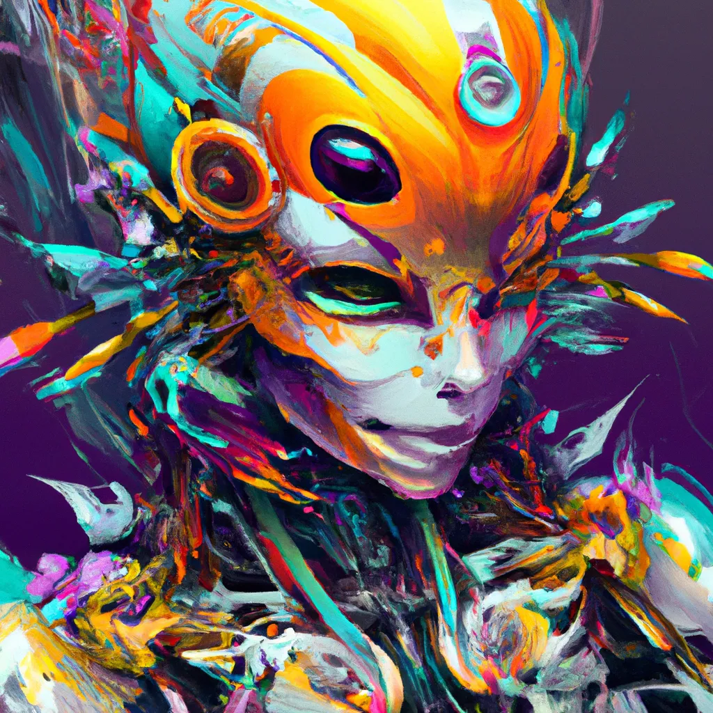 Prompt: beautiful female cyborg, hyperdetailed exposed robotic skeleton, upper body portrait, trending on artstation, deep space, seascape, castlevania carmilla, jennifer connely, masterpiece by shikinami asuka langley, ernst haeckel, cosmos, psychedelic flowers, rainbow aura quartz, organic, oni compound artwork, of character, render, artstation, portrait, wizard, beeple, art, fantasy, epcot, psychedelic