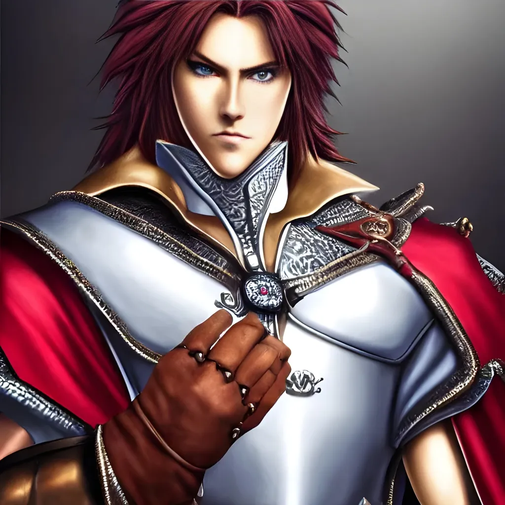 Prompt: european painting of professional richter belmont from castlevania wearing crusader chainmail, detailed face, masterpiece by mushimaro, anmi, Masashi Kishimoto, intricate linework, sharp focus, high quality, trending on pixiv, danbooru, artstation, artgerm, digital anime art, natural lighting