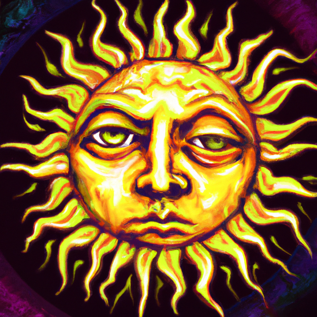 sun with face acid trip alchemy, esoteric, hyperreal... | OpenArt