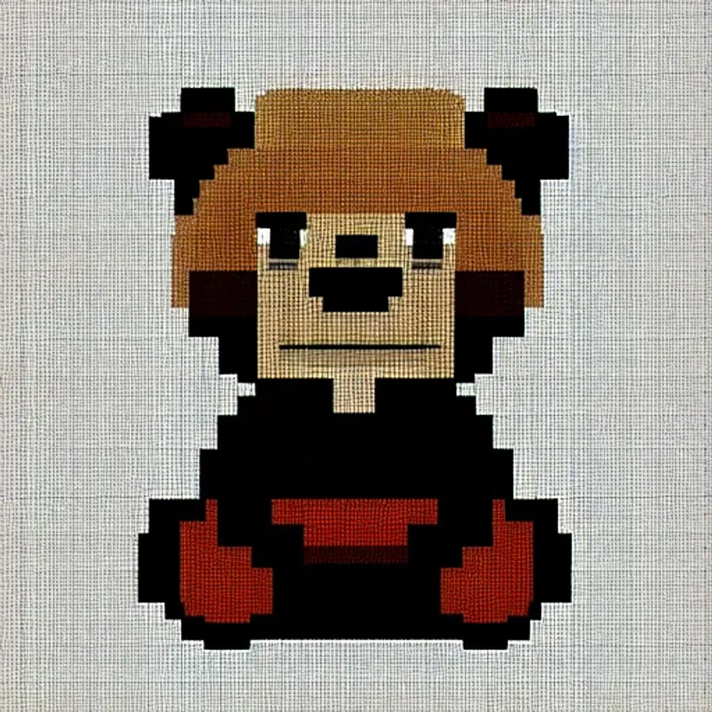 Prompt: cute bear, pixel art illustration, pixel art by Matej Jan