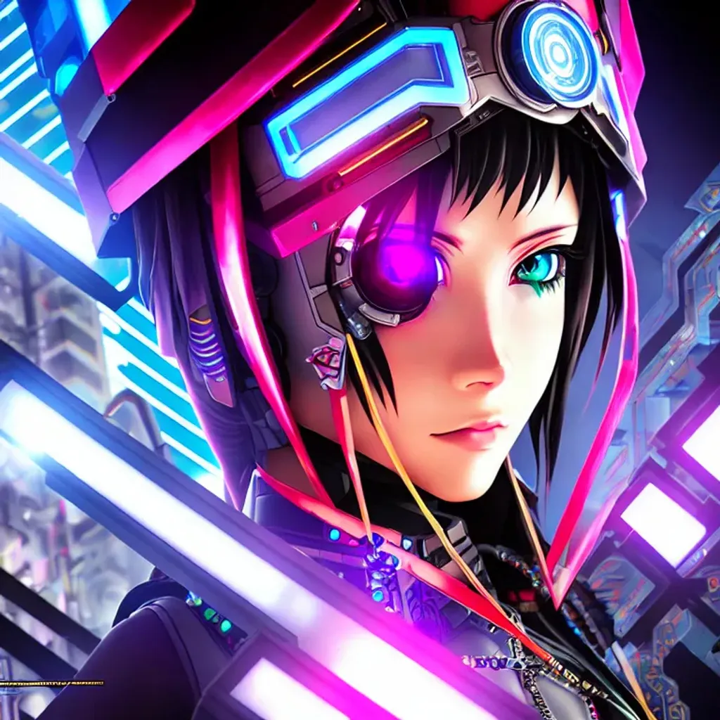 Colorful Eye Anime Girl Desktop Wallpaper - Colorful Eye Wallpaper