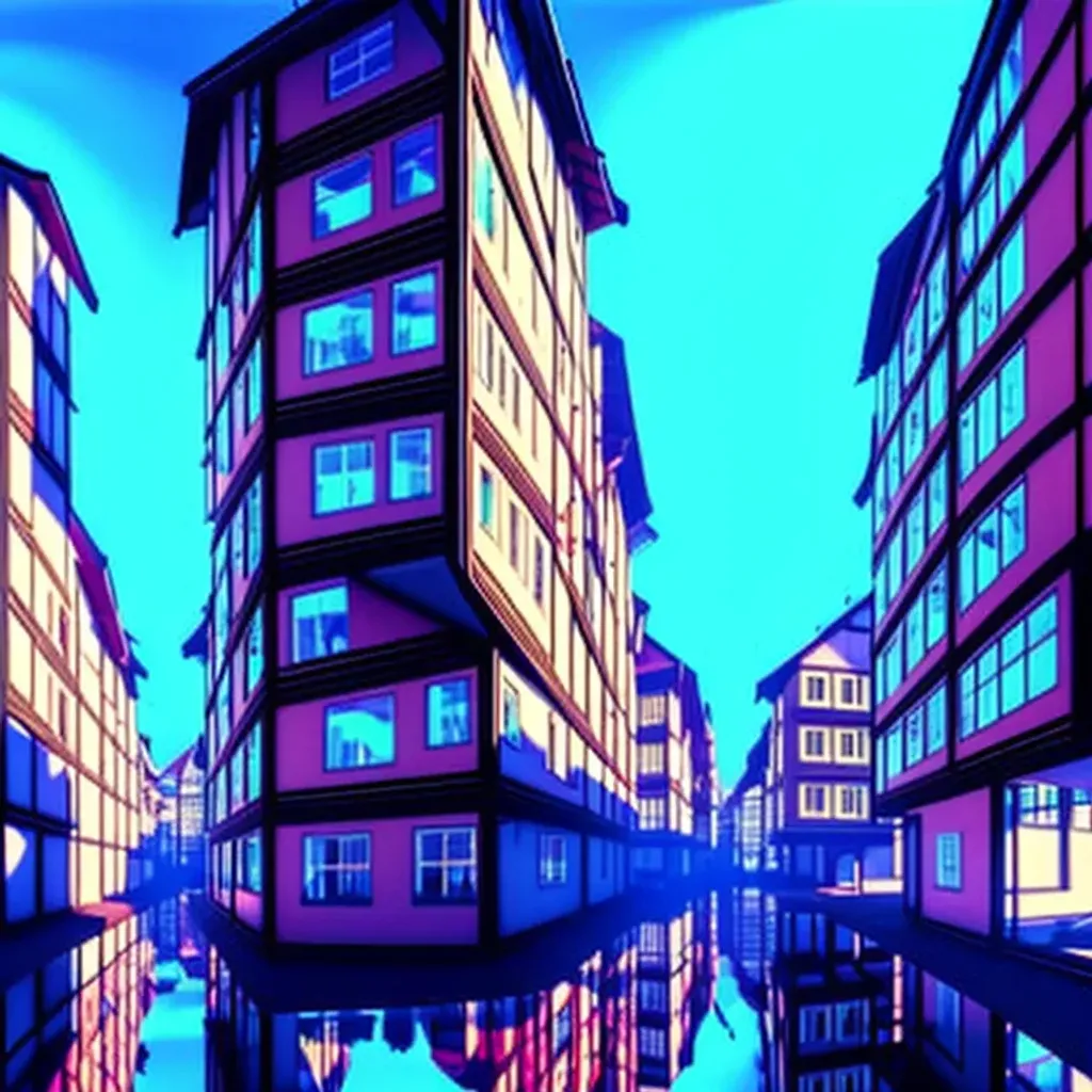 Prompt: Ａ cyberpunk German city, holograms are floating in the air, broad light, cinematic lighting, photograph, highly detailed, daytime, German timber frame houses, wide angle lens, vivid colors, cyberpunk, picturesque