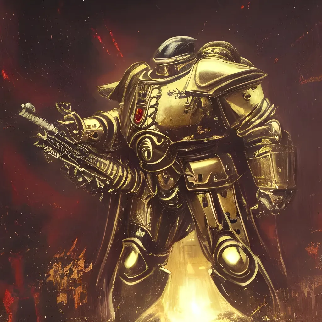 Prompt: Adeptus Custodes Art