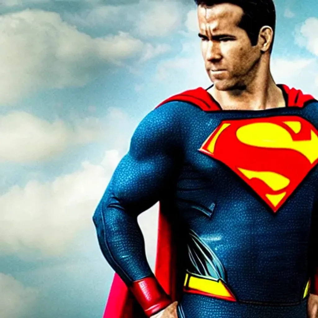 Prompt: Ryan Reynolds as superman