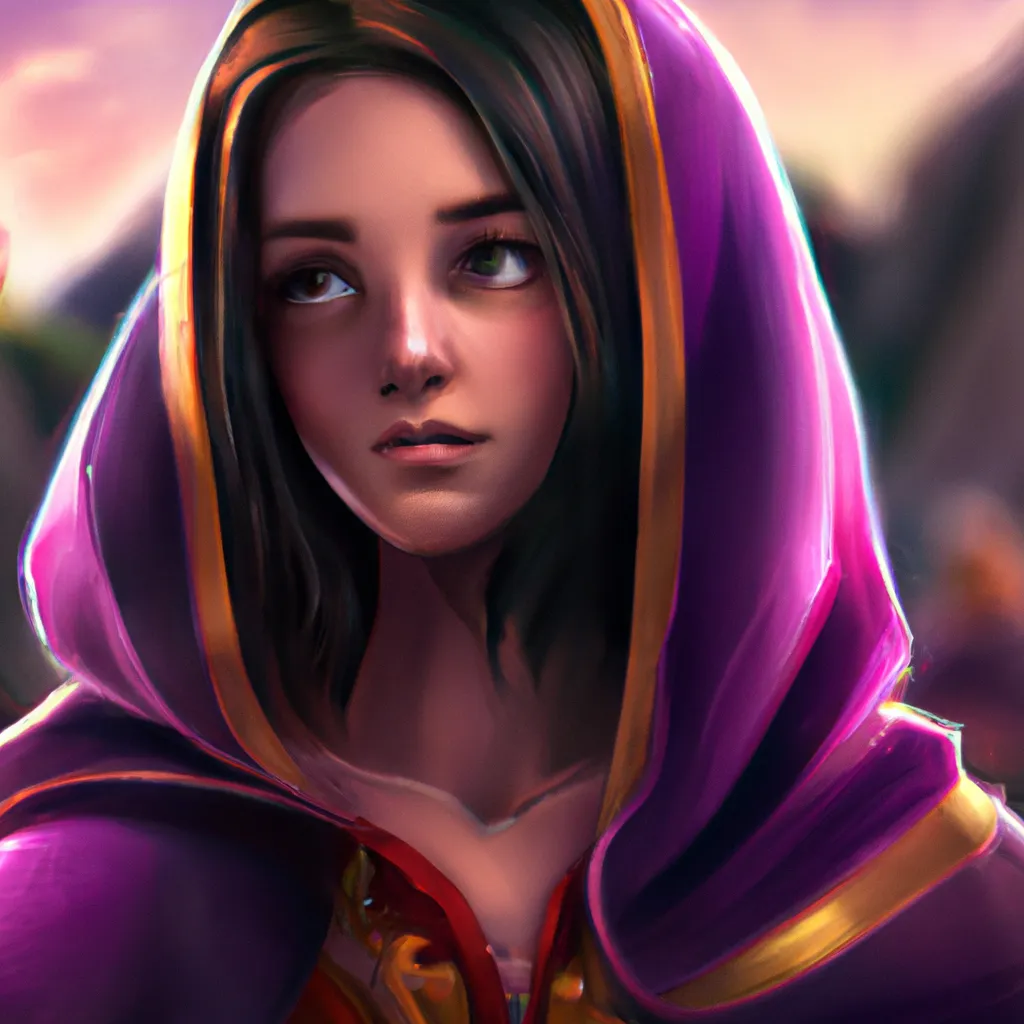 Prompt: An oil painting rendered in Pixar Style, Anime girl wearing a purple robe dressed in fantasy robes, jean - baptiste monge, anthropomorphic, dramatic lighting, 8k, portrait, realistic, fine details, photorealism, cinematic, intricate details, cinematic lighting, photo realistic 8k