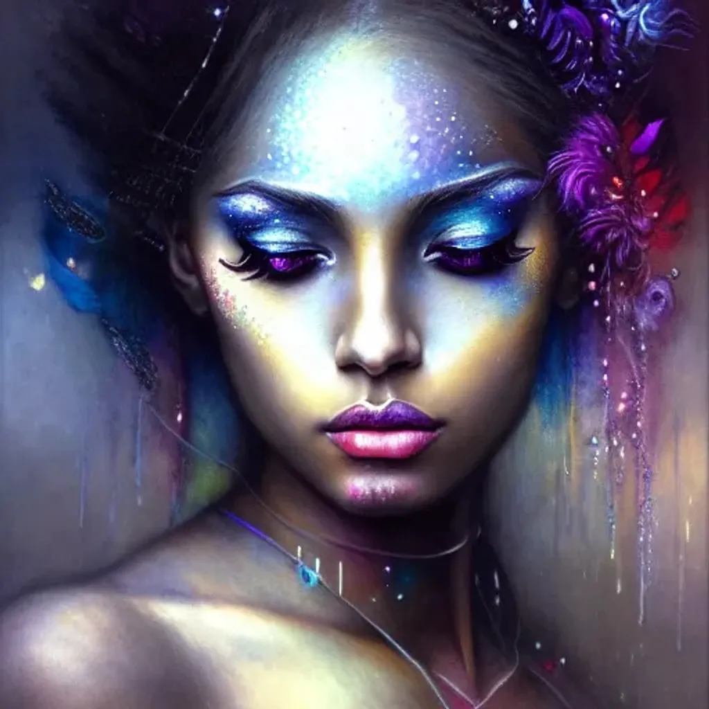 Beauty Queen Dark Skin Heroine Mystic Silver Rai OpenArt beauty-queen-dark-skin-heroine-mystic-silver-rai-openart