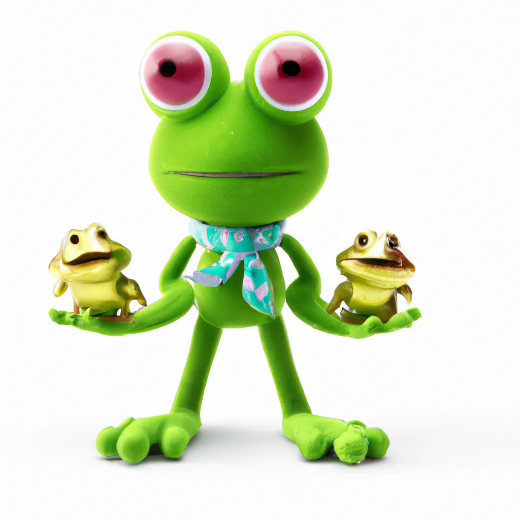 Prompt: 3D Render of Kermit the Frog by sanrio