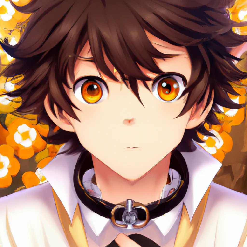 Premium AI Image  Cute and Handsome anime boy with short orange hair