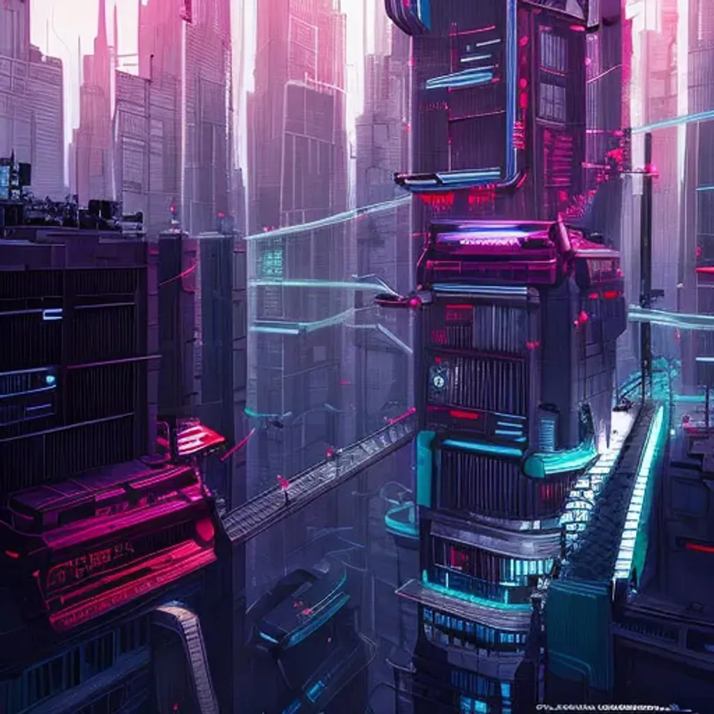 Prompt: cyberpunk cityscapes, featured on Artstation, cgsociety