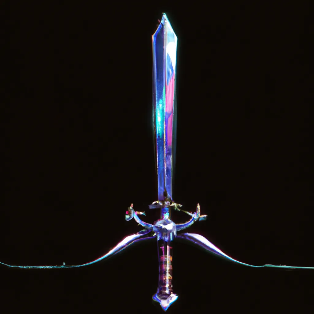 Prompt: A hyperdetailed digital anime style art of a beautiful and clean fantasy magic sword in diagonal in the middle center of a black background in the style of Ghibli Studio and Ufotable and Kyoto Animation and A-1 Pictures and Kadokawa and Aniplex and Charlie Bowater and Atey Ghailan, colorful anime art without text, vibrant and vivid and saturated colors creating lush and detailed worlds with beautiful art trending on ArtStation 16k PBR HQ hyperrealist photorealistic lighting and volumetric hard shadows