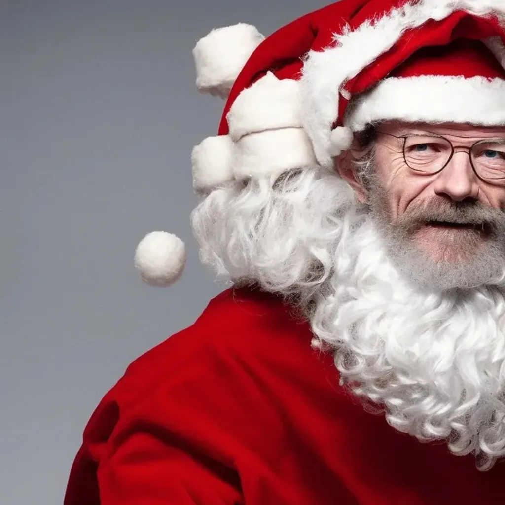 Prompt: Walter White played by Bryan Cranston as Santa Clause