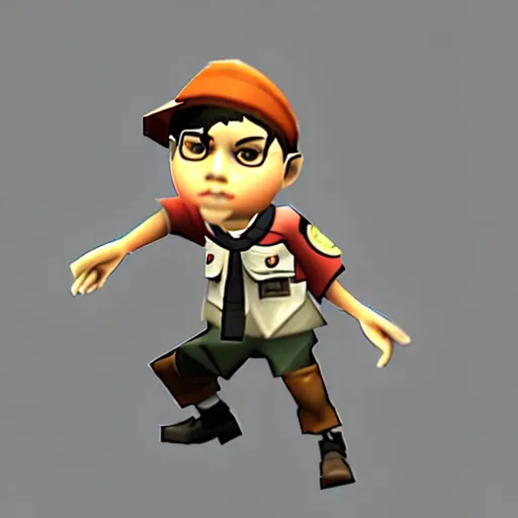 Prompt: Scout from tf2 dancing 