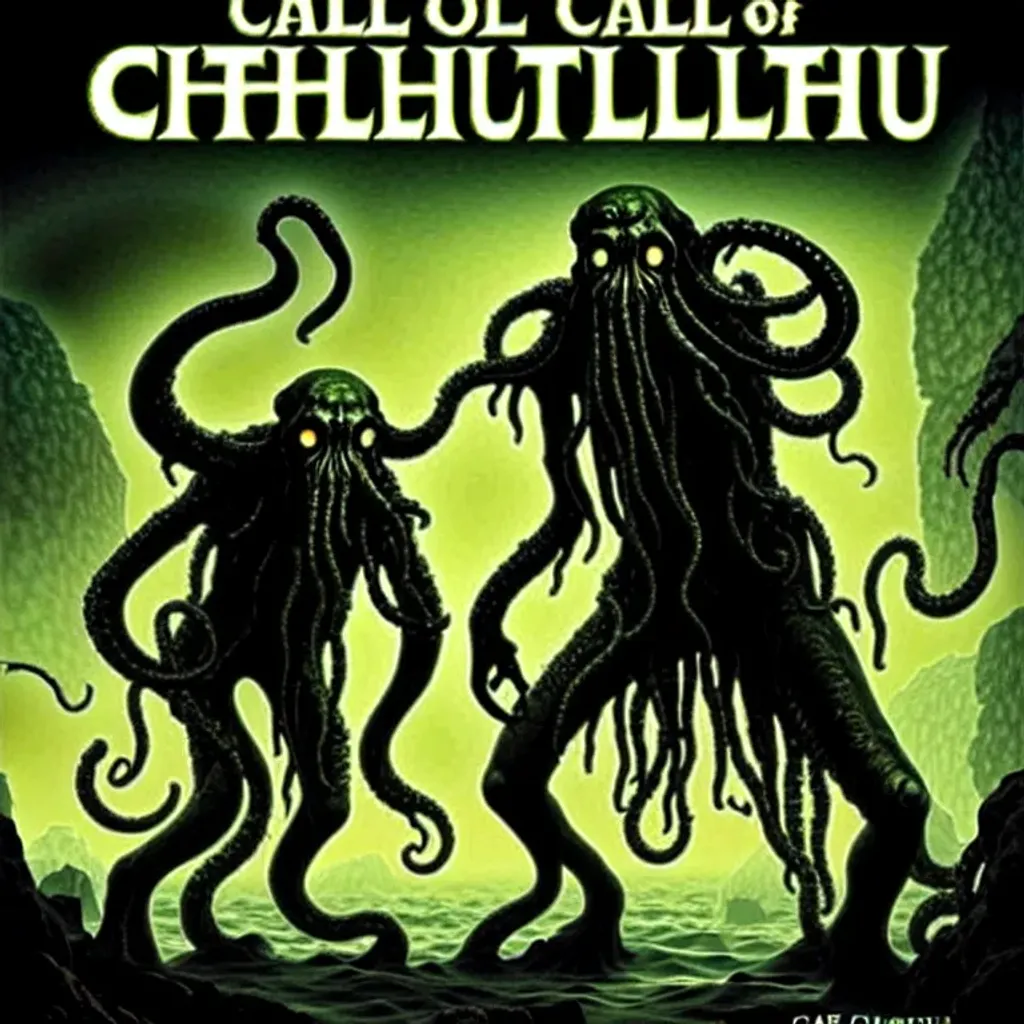 Prompt: call of cthulhu book cover